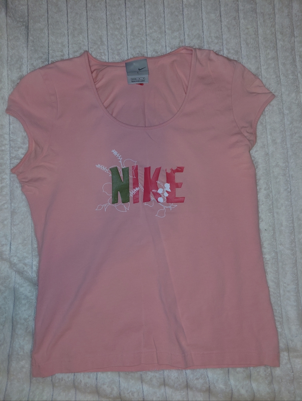 Nike Y2k 2000s Pink Graphic Tee